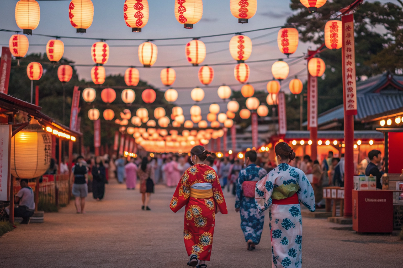Japanese festival lanterns