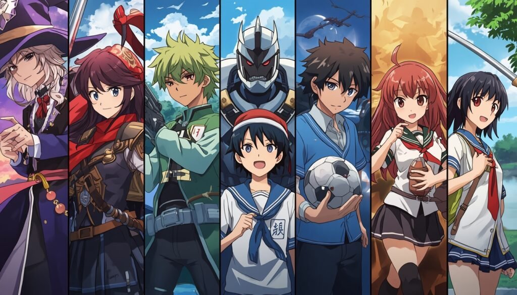 Different animation genres represented by original characters